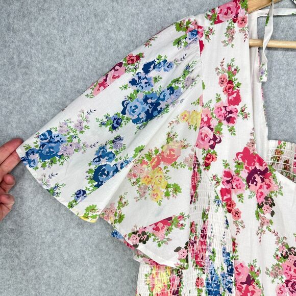 Seraphine Maternity Dress Womens 16 Floral Smocked Nursing Midi Spring Summer - Picture 4 of 16